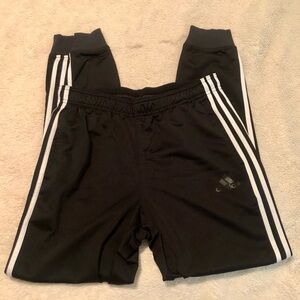 Adidas Pants Adult Medium Black White Stripe Joggers Track Pants Athletic